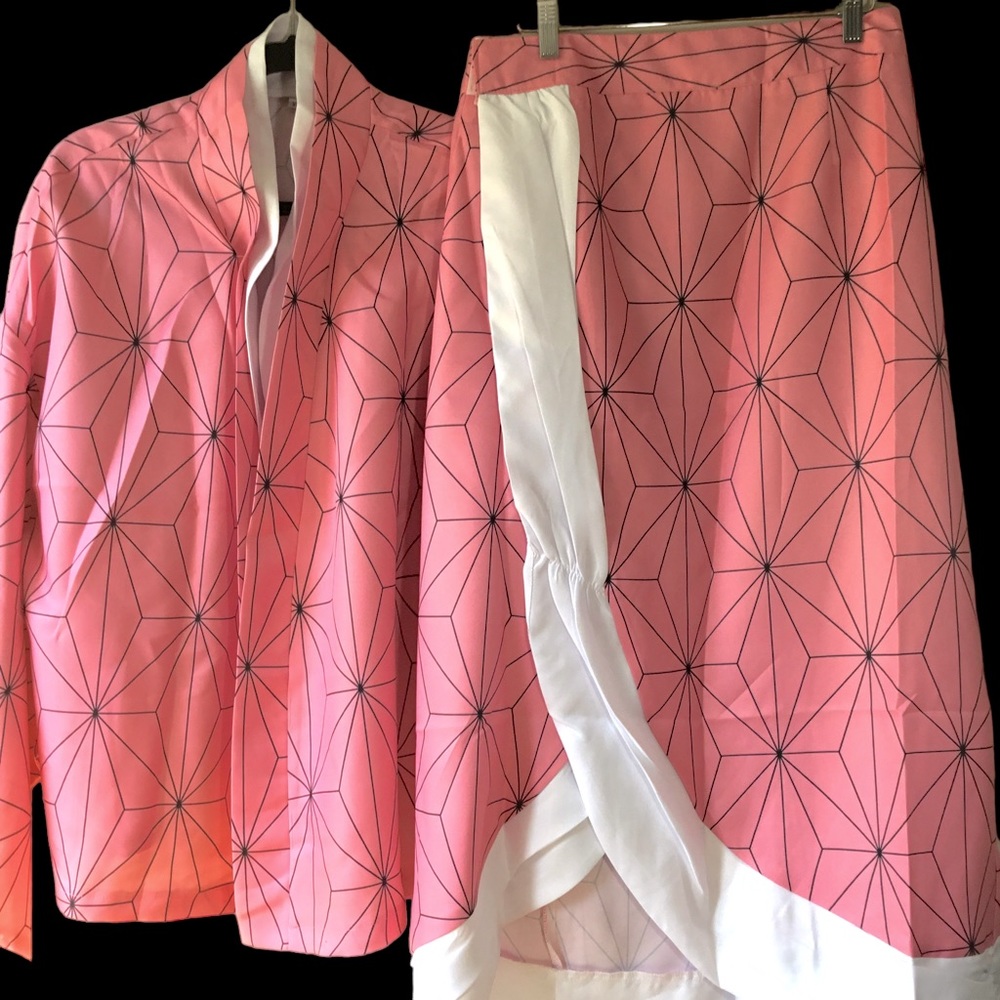 Anime Demon Slayer Nezuko Kamado Costume Kimetsu No Yaiba Party Anime sz XL - Picture 1 of 15